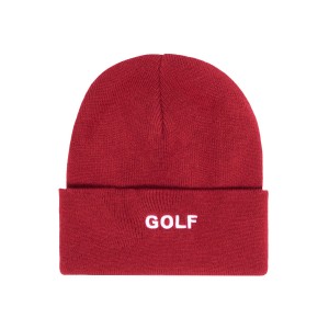 Golf Wang Logo Beanie Red | LODZJI458