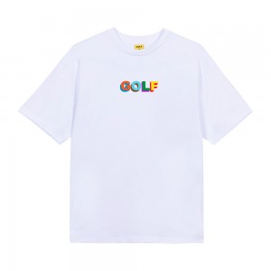 Golf Wang Multi 3d Logo T-shirt White | XJWSCG527