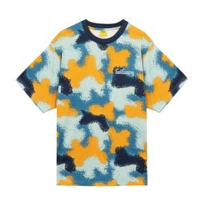 Golf Wang Spray Camo T-shirt Navy Multicolor | RSUJXN064