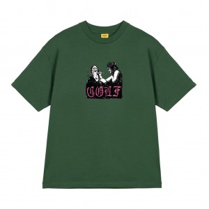 Golf Wang Stab T-shirt Dark Green | AJXIGH847