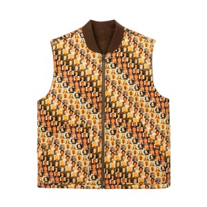 Golf Wang Tribute Reversible Vest Brown Multicolor | EXOKSR905