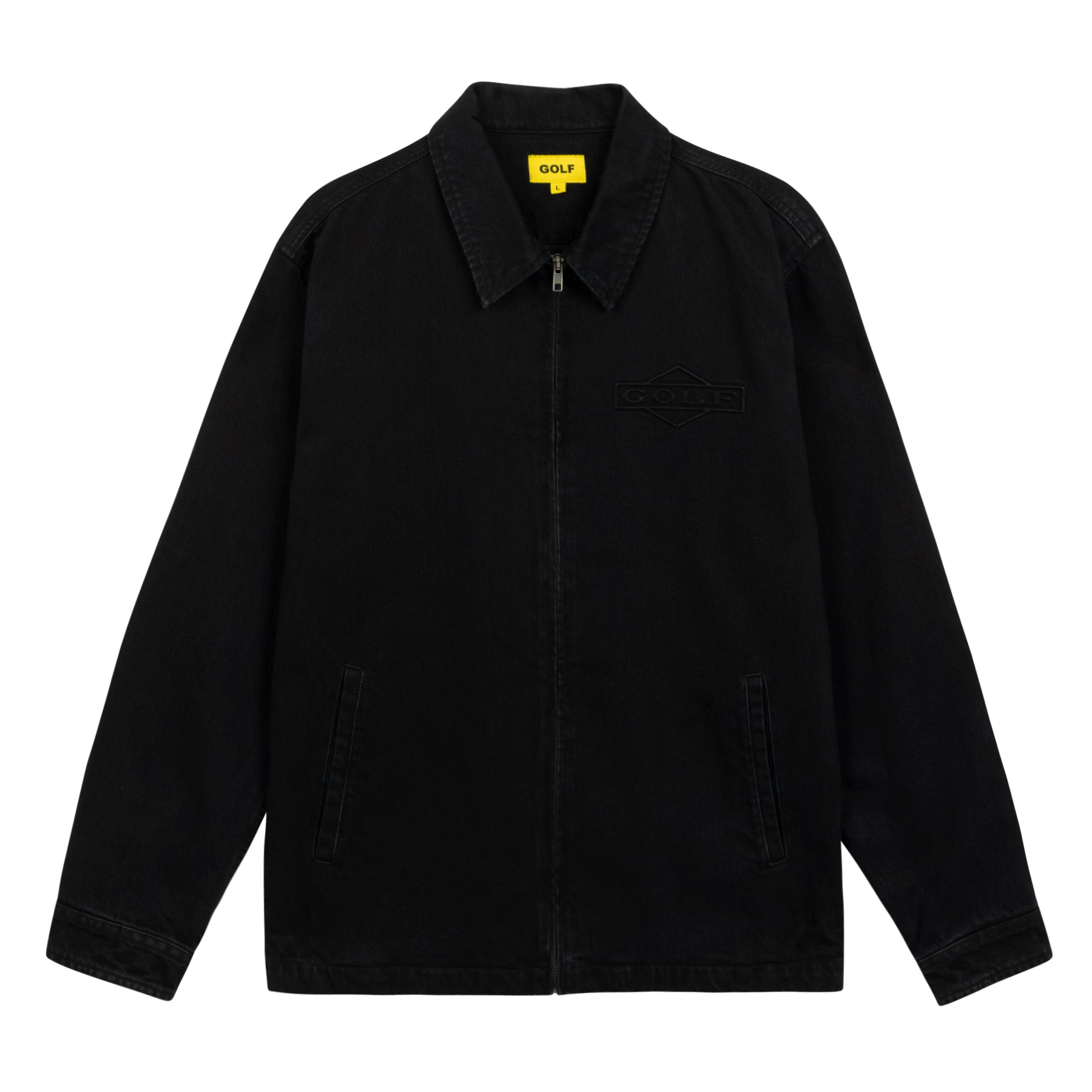 Golf Wang Deuce Denim Jacket Black | FNUMDL014