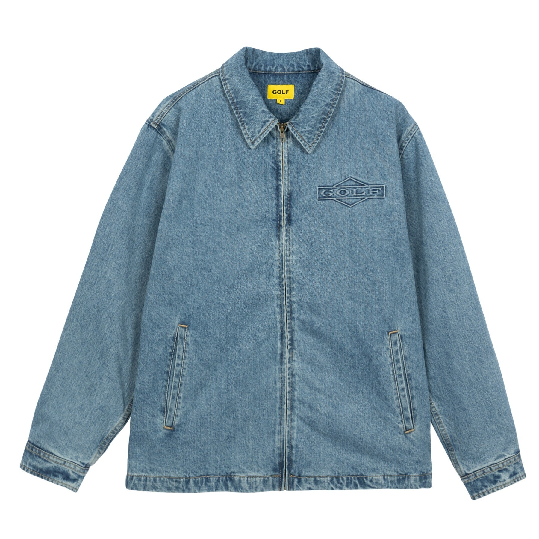 Golf Wang Deuce Denim Jacket Blue | EQIBVR849