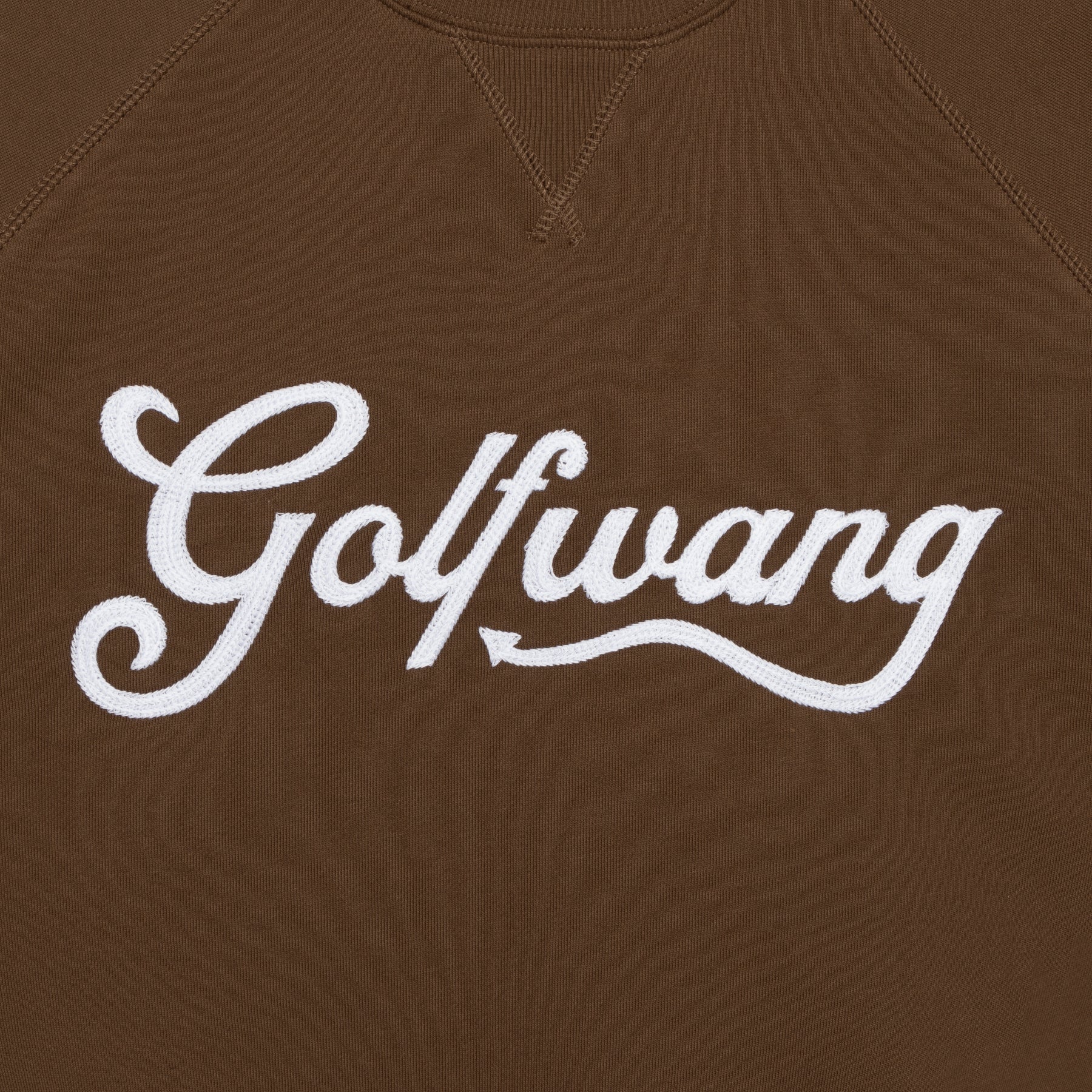 Golf Wang Diablo Raglan Crew Neck Sweaters Brown | ELRKJO036