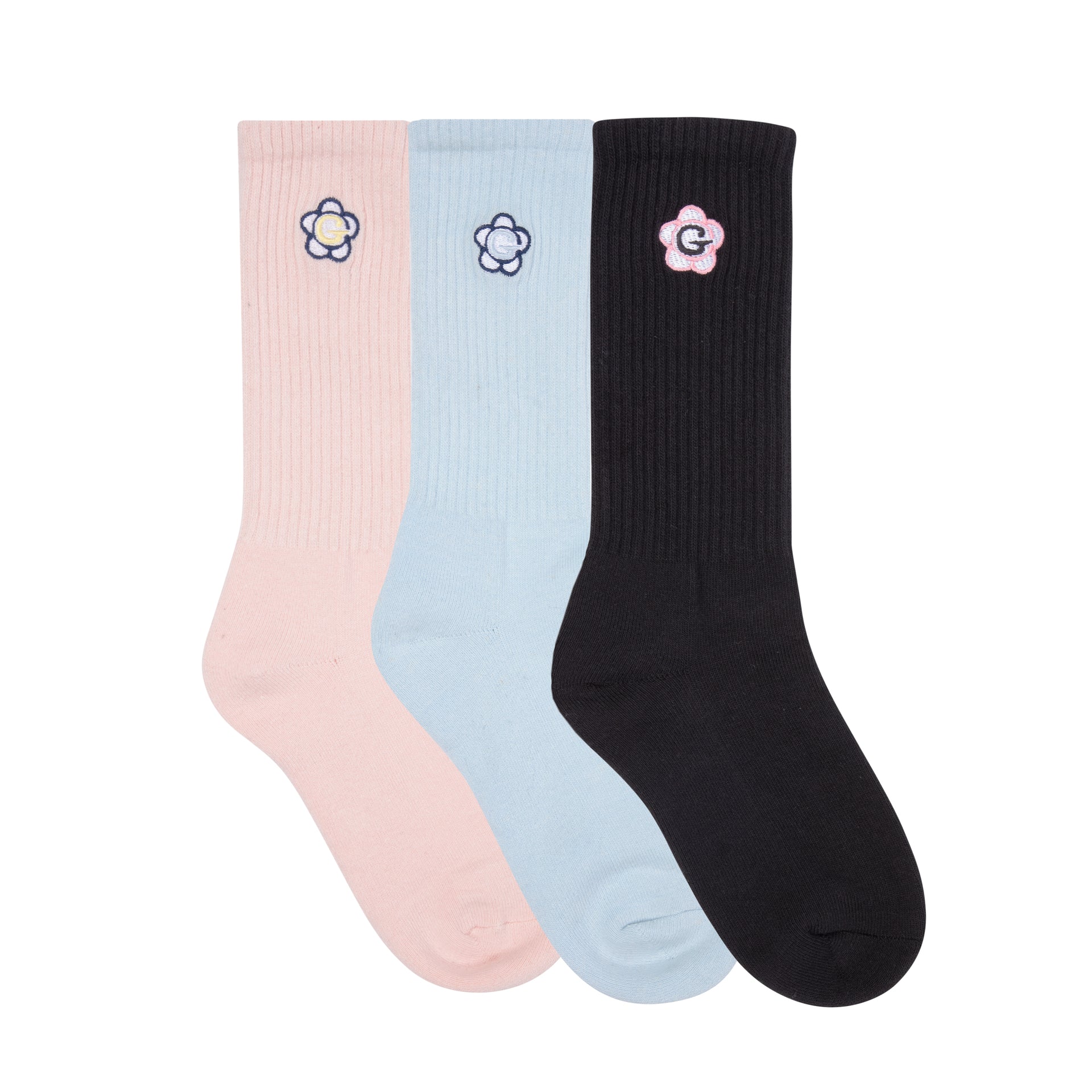 Golf Wang Gayola 3pk Socks Light Pink / Light Blue / Black | RPGMOD894