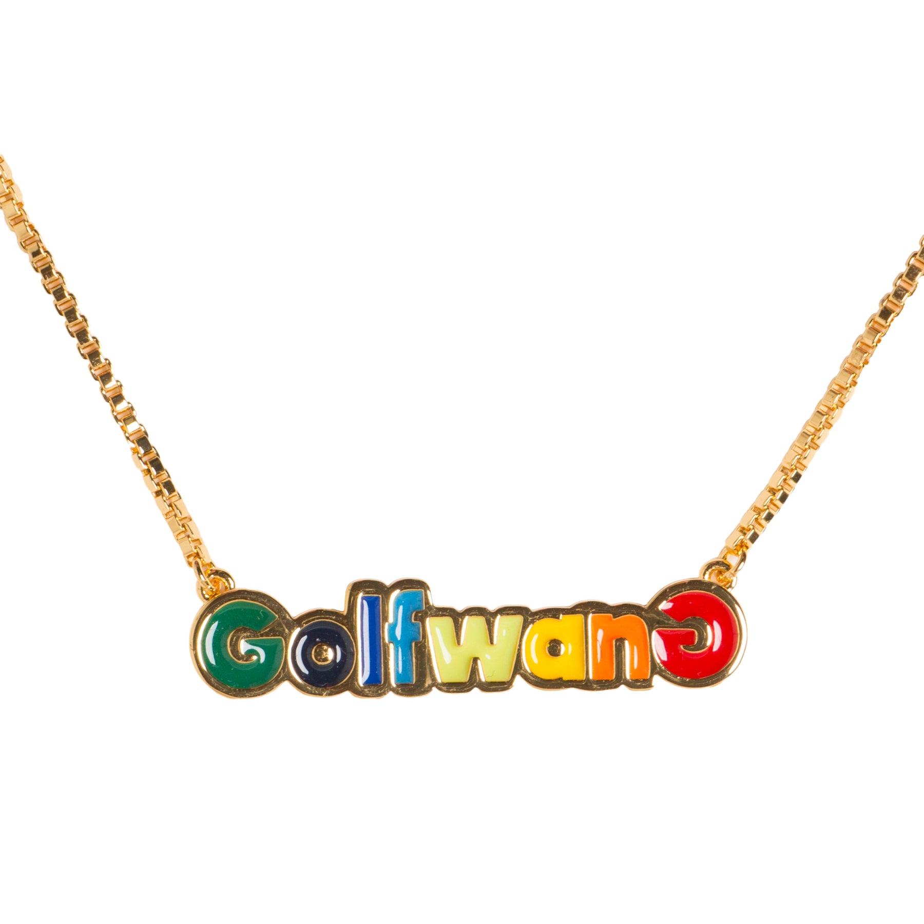 Golf Wang Happy Logo Gold Necklace Gold | EROHBZ493