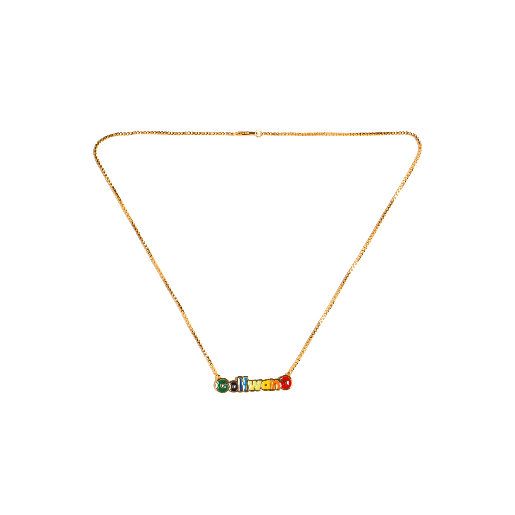 Golf Wang Happy Logo Gold Necklace Gold | EROHBZ493