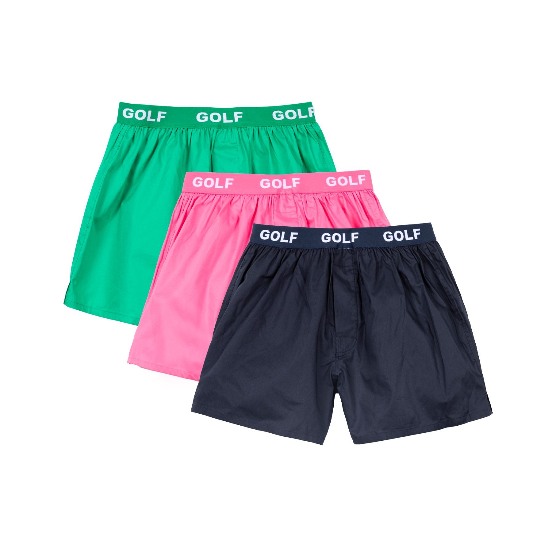 Golf Wang Logo 3pk Boxer Pink / Navy / Green | WOLQDV420