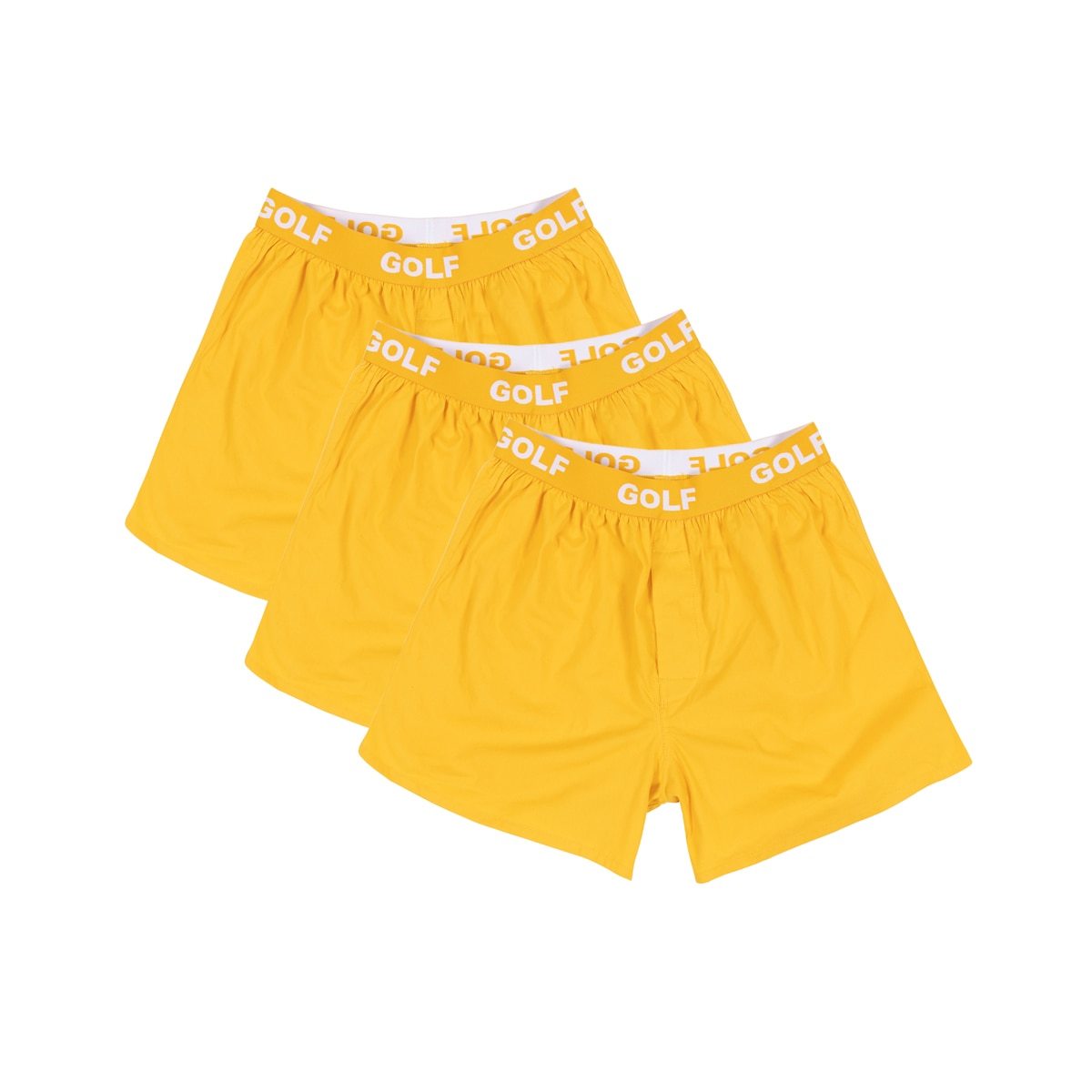 Golf Wang Logo 3pk Boxer Yellow | QPRUBH174