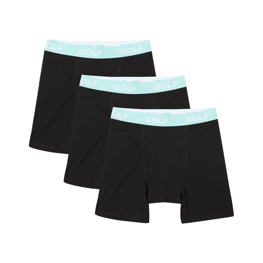 Golf Wang Logo 3pk Briefs Black / Blue | CVBSZW607