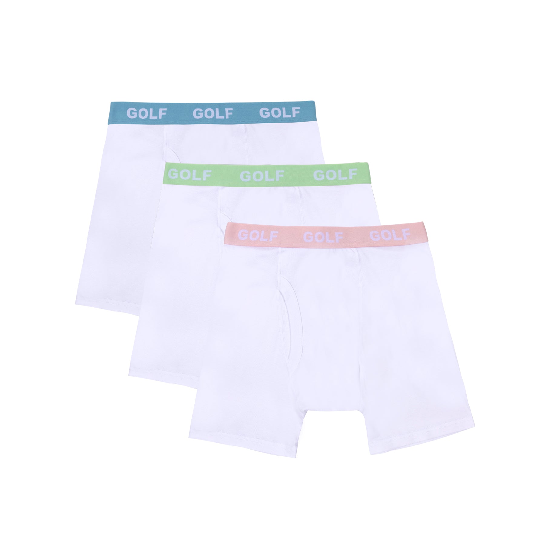 Golf Wang Logo 3pk Briefs Pink / Navy / Green | MSCXDT508