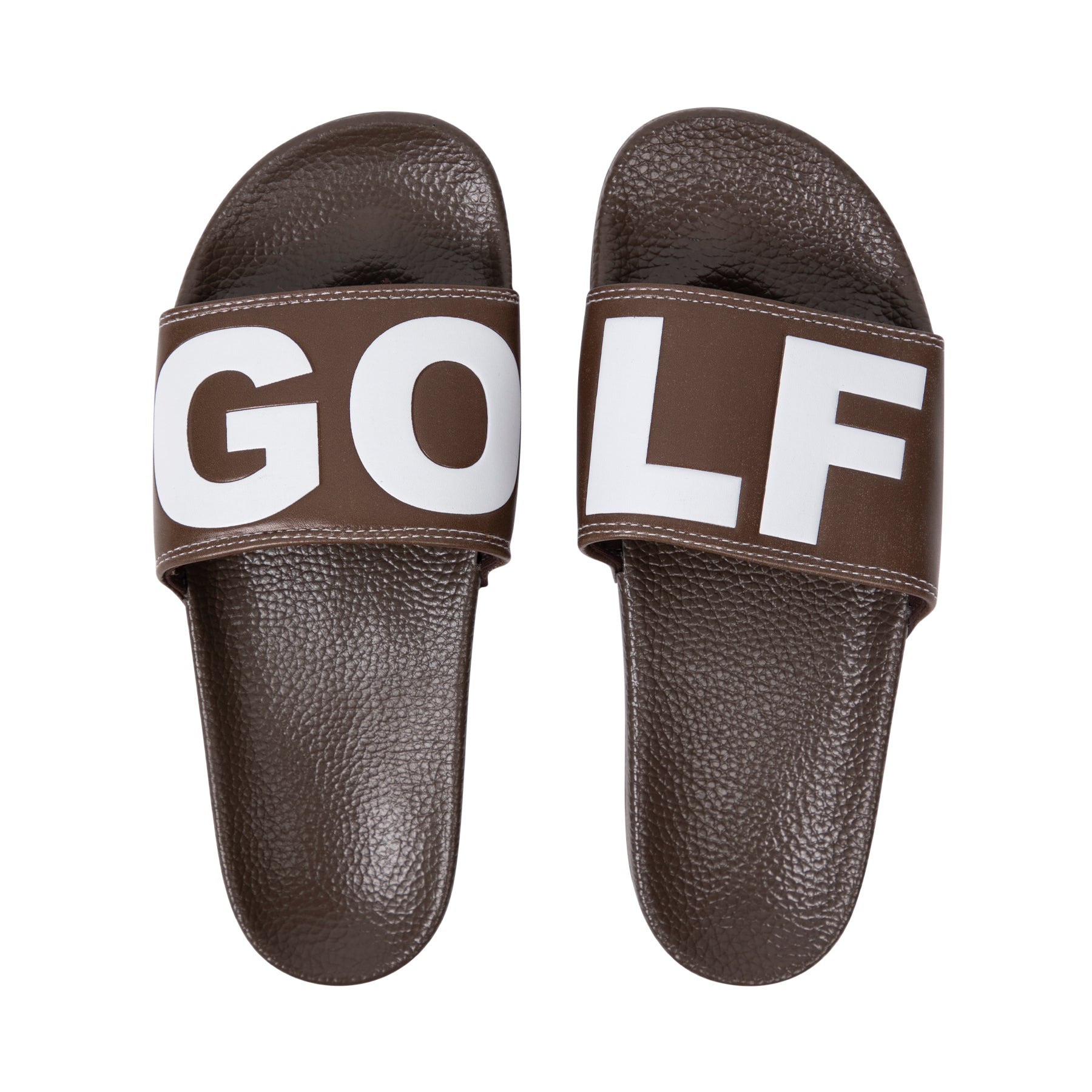 Golf Wang Logo Slides Chocolate | SHNWIO761