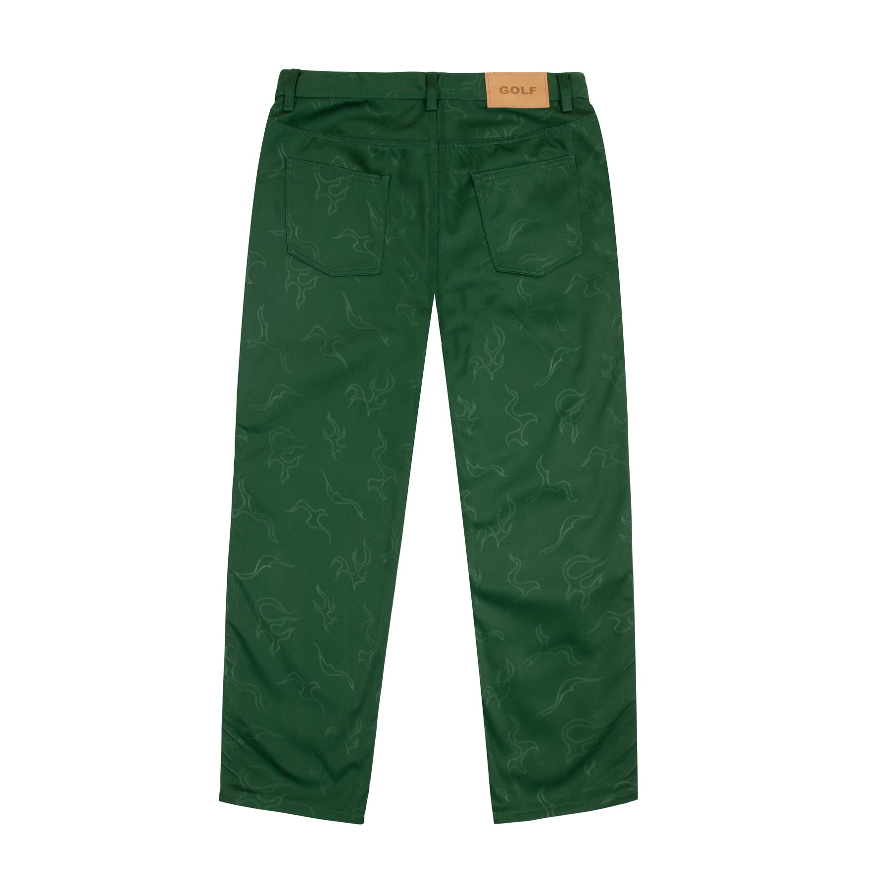 Golf Wang Rambler Flame Pants Dark Green | OTXQFK245