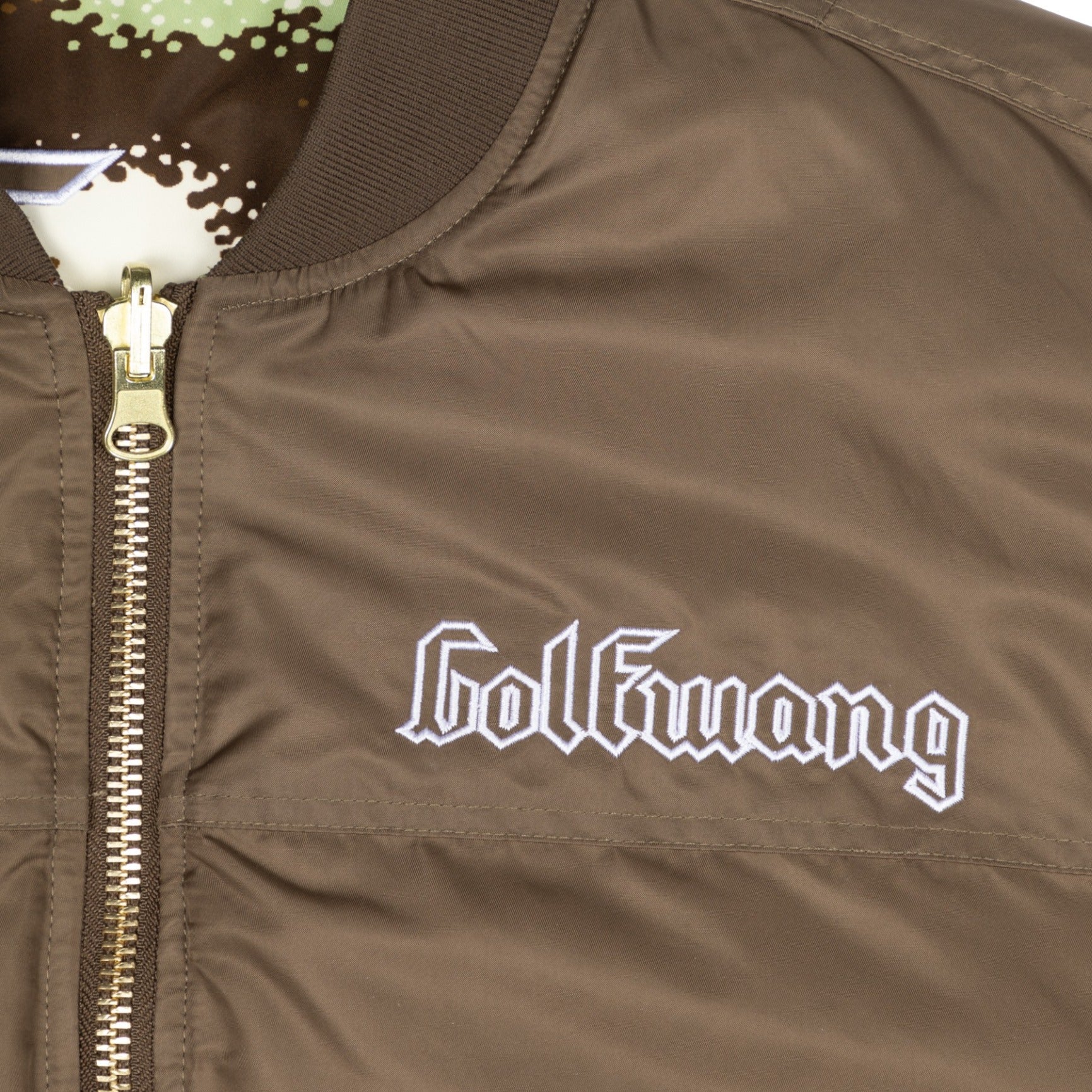 Golf Wang Spray Camo Reversible Bomber Jacket Brown Multicolor | AZRWTF810