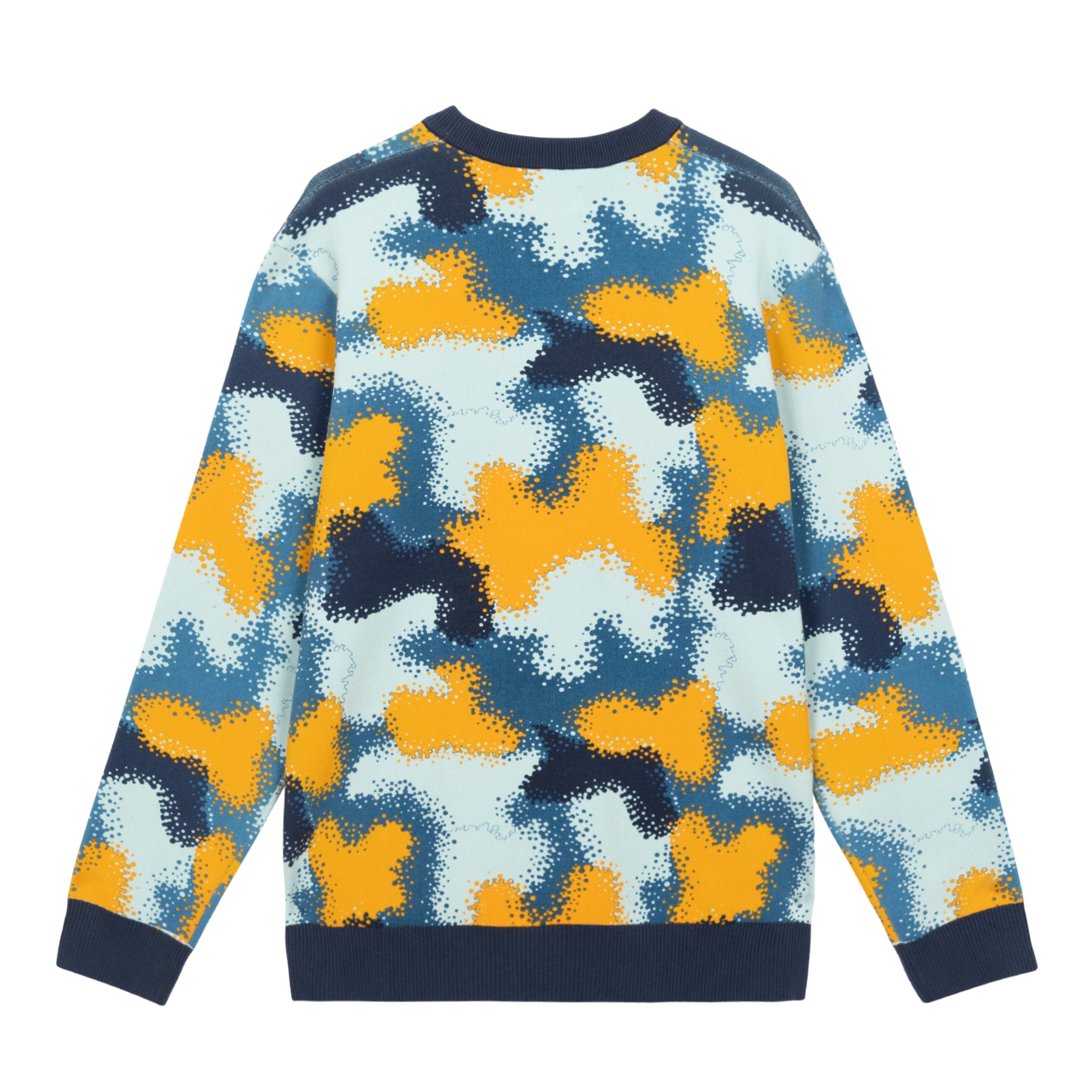 Golf Wang Spray Camo Sweater Navy Multicolor | XBQILY824