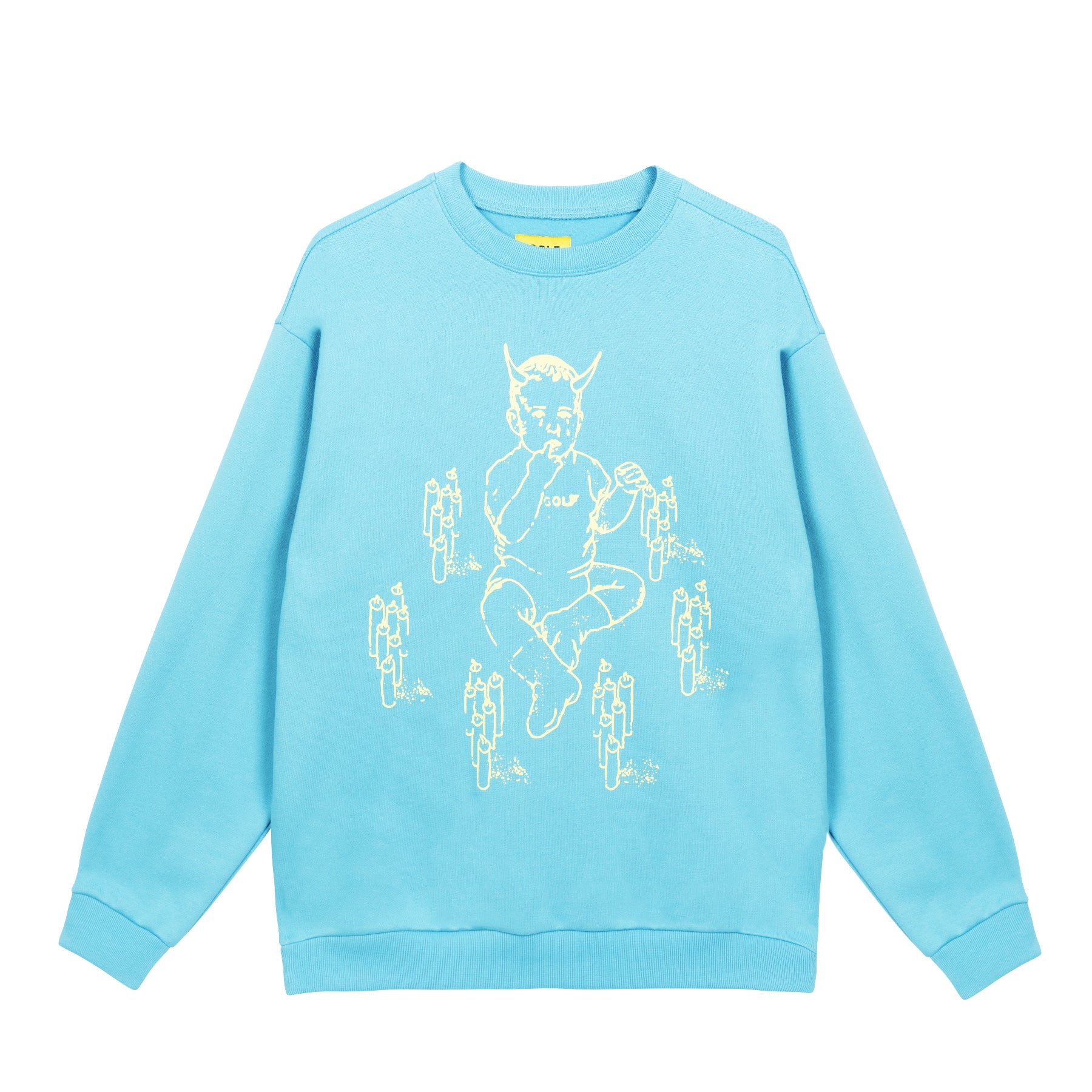 Golf Wang Therapy Crew Neck Sweaters Blue | OGTJDF251