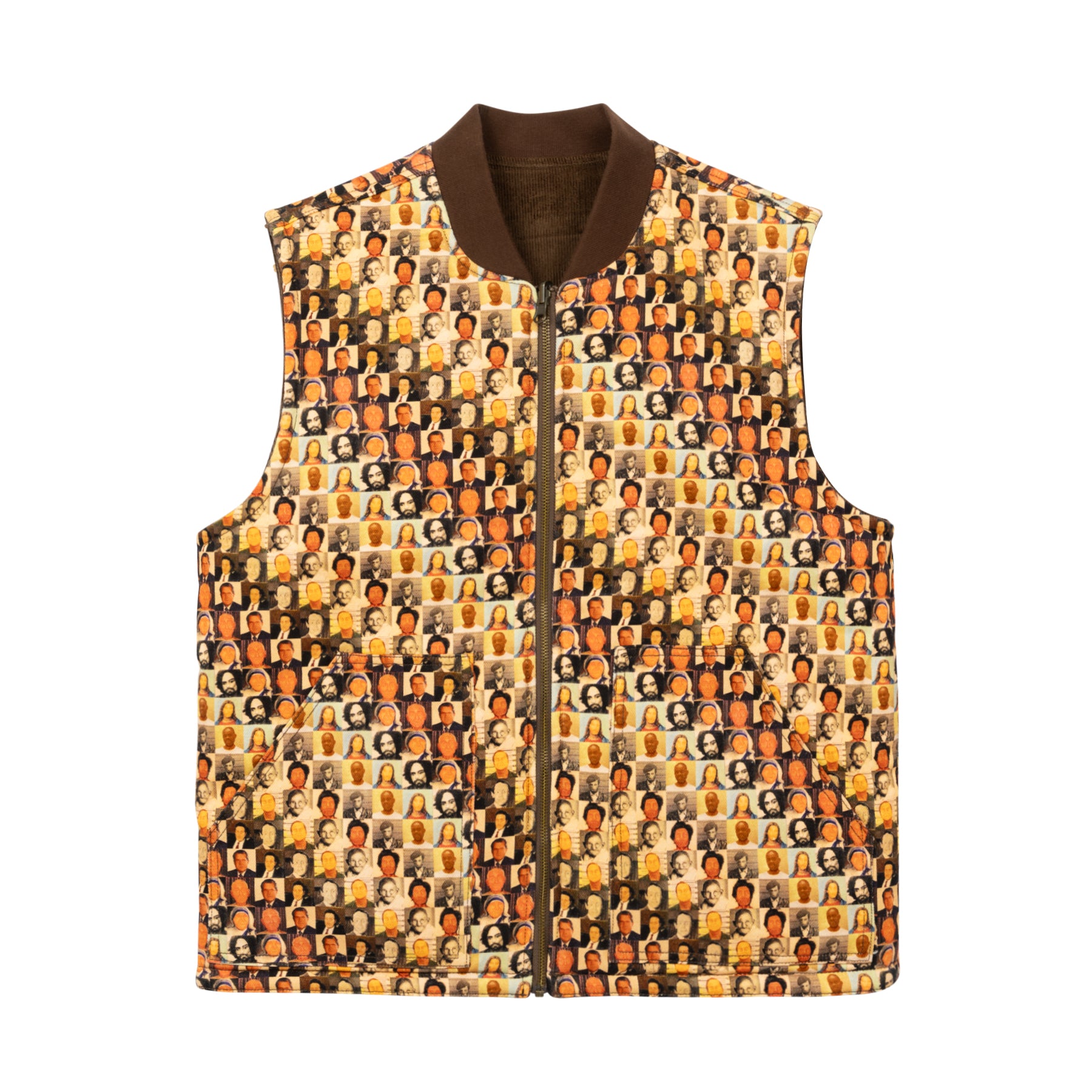 Golf Wang Tribute Reversible Vest Brown Multicolor | EXOKSR905